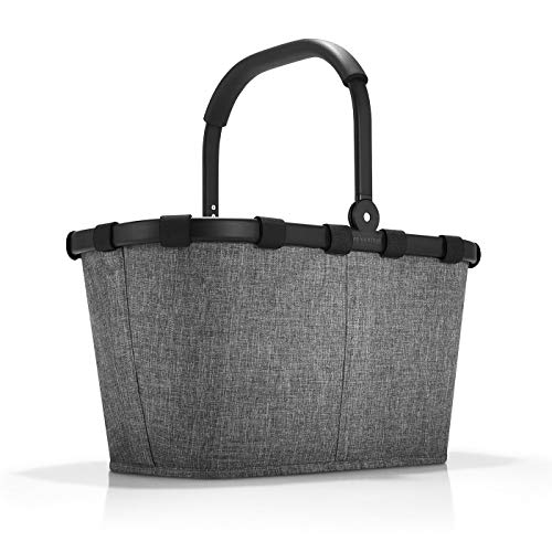 reisenthel carrybag Twist Silver - Stabiler Einkaufskorb mit viel Stauraum und praktischer Innentasche – Elegantes und wasserabweisendes Design