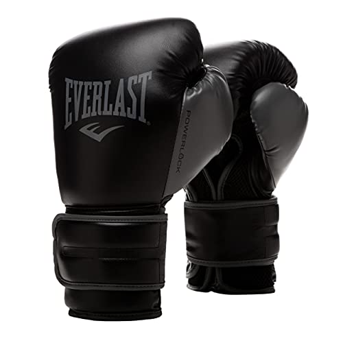 Everlast Unisex – Erwachsene Powerlock 2r Glove Handschuhe, Schwarz, 12oz EU