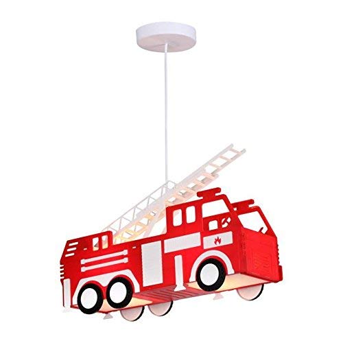 Feuerwehr Auto Hänge Leuchte rot Pendel Lampe Kinder Spiel Zimmer Beleuchtung Globo 15726