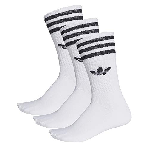 adidas 3 Stripes Crew Socks Socken 3er Pack (39-42, white/black)