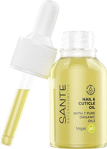 SANTE Naturkosmetik Nail & Cuticle Oil, Nagelpflegeöl, Pflege für Nägel & Nagelhaut, Mit Bio-Ölen & Vitamin E, Vegan, 15 ml