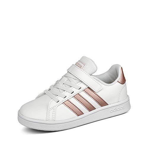 adidas Grand Court C Sneakers, Weiß (Cloud White/Copper Met./Light Granite), 35 EU