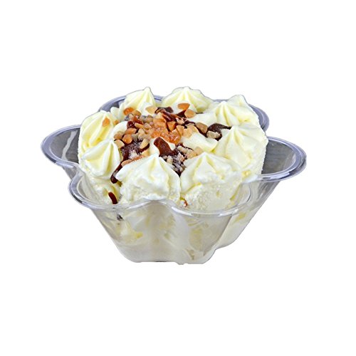 HugeStore Klar Kunststoff Eisbecher Dessertschalen Eisschalen Eisschale 50 Stück