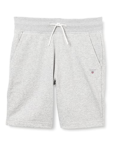 GANT Jungen The ORIGINAL Sweat Shorts, Light Grey Melange, 134/140
