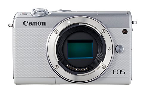 Canon EOS M100 Systemkamera Gehäuse Kamera Body (24,2 MP, Dual Pixel CMOS AF, DIGIC 7, klappbares 7,5cm (3 Zoll) Touchscreen Display, WLAN, NFC, Bluetooth, Full-HD), weiß
