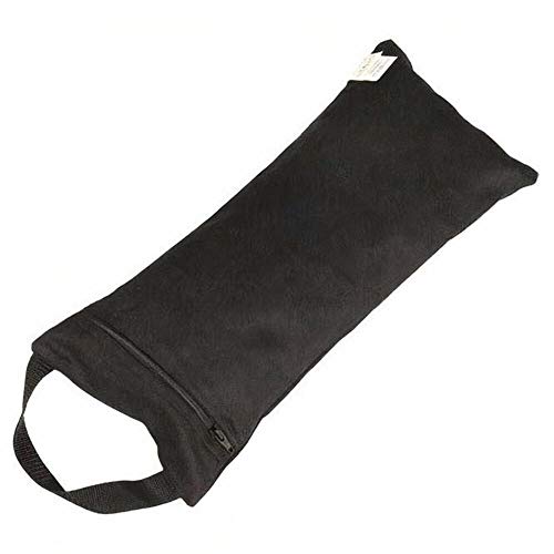 Yoga Sandsack, Sandbag mit Innenbeutel, schwarz, 100% Baumwolle, praktisches Yogahilfsmittel, Yogazubehör
