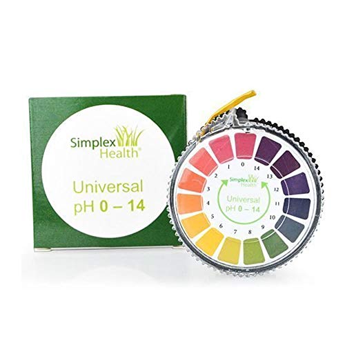 Simplex Health pH-Indikator Lackmus-Test Papier-Streifen Roll, 0-14 Für Wasser - 5 Meter