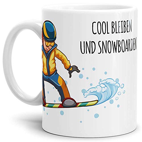 Tasse mit Spruch Snowboarder - Kaffeetasse/Mug/Cup - Qualität Made in Germany