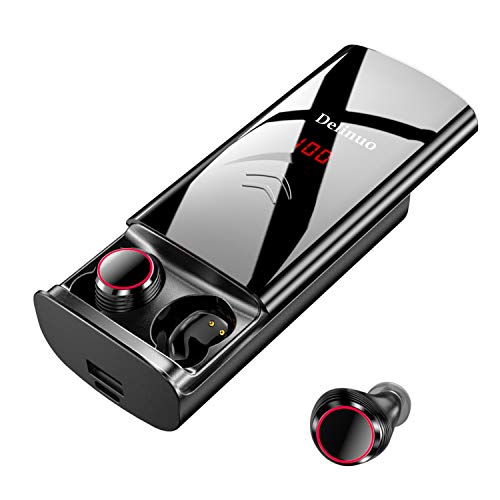 Delinuo Bluetooth Kopfhörer Kabellos mit 6000mAh Batterie / IPX6 / Mikrofon / Digitales Display
