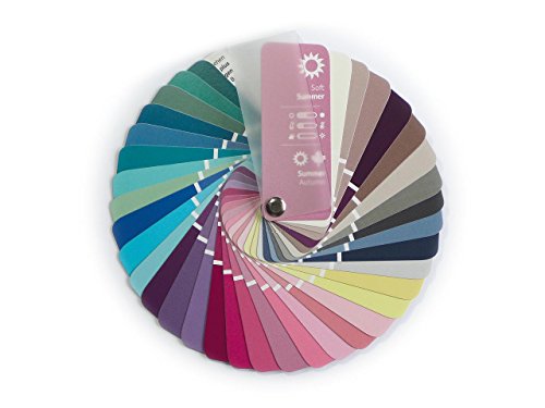 Farbpass Sommer-Herbst (Soft Summer) als kleiner Fächer mit 35 typgerechten Farben zur Farbanalyse, Farbberatung, Stilberatung