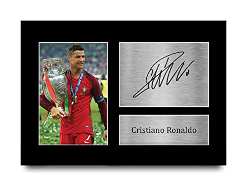 HWC Trading Cristiano Ronaldo A4 Ungerahmt Signiert Gedruckt Autogramme Bild Druck-Fotoanzeige Geschenk Für Portugal Fußball Fans