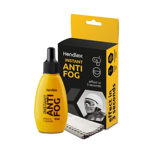 Hendlex Sofortig Nano Antibeschlagspray Brille - Anti Fog Spray für Brillen und Visier - Taucherbrille - Airsoft Brille - 15ml