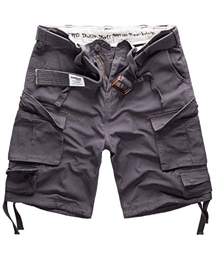 Surplus Raw Vintage Division Herren Cargo Shorts, anthrazit, L