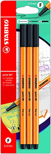 Fineliner - STABILO point 88 - 3er Pack - schwarz