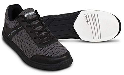 EMAX KR Strikeforce Flyer Bowling-Schuhe Damen und Herren, für Rechts- und Linkshänder in 4 Farben Schuhgröße 38-48 wahlweise mit Schuh-Deo Titania Foot Care (Mesh Schwarz, US 14 (46))