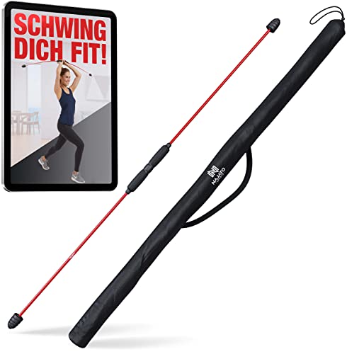NAJATO Sports Schwingstab – Swingstick inkl. E-Book & Tasche – Gymnastikstab für Tiefenmuskulatur-Training – Für Fitness und Physiotherapie