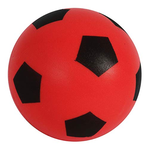 HTI Toys & Games Fun Sport Fußball Größe 5 Rot | Indoor/Outdoor Weicher Schaumstoff-Fußball Großer Spaß für Erwachsene und Kinder Jungen & Mädchen
