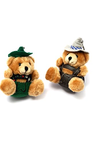 Eurosouvenirs, Jodel-Trachten-Teddybär, Schlüsselanhänger, 12 cm, sitzend
