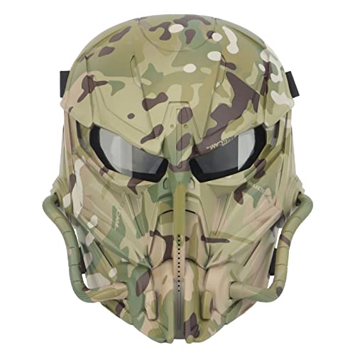 Punisher Airsoft Mask Camouflage Full Face Maske for Halloween -Jagd CS Wargame Tactical Equipment Movie Requisiten einstellbare Größe (Color : Cp)