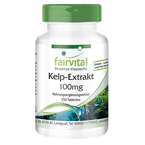 Fairvital | Kelp Tabletten - 150mcg natürliches Jod aus Braunalgen Extrakt - HOCHDOSIERT - 250 Tabletten - Vegan