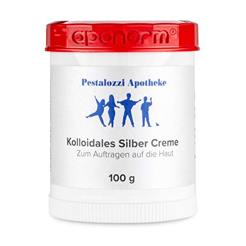 Kolloidales Silber Creme (100 g) aus Apotheken-Herstellung - hochwertige Qualität - bewährte Originalrezeptur Silbercreme Pestalozzi-Apotheke …
