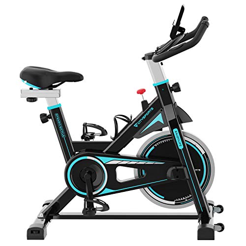 CITYSPORTS Fahrrad Indoor Fitnessbike LCD-Anzeige und Flaschehalter verstellbare Widerstandsstufen Fahrradtrainer bis 120kg für Zuhause CS08 DC-05