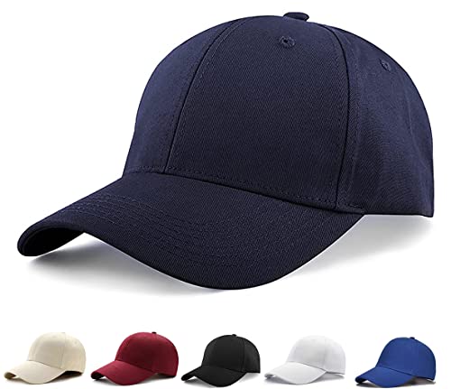 Etyepoh Unisex Kappe - Baseball Cap für Herren und Damen, Verstellbar Reine Farbe Baseboard Baseballkappe Mütze (A-Marine)