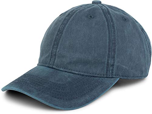 styleBREAKER 6-Panel Vintage Cap im Washed Used Look, Basecap, Baseball Cap, verstellbar, Unisex 04023054, Farbe:Jeansblau