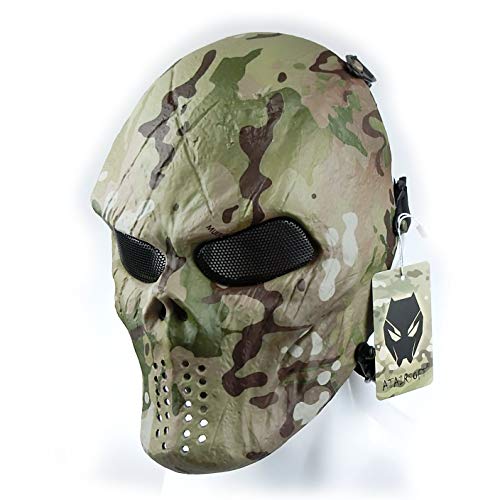 ATAIRSOFT Tactical Schützende Paintball Airsoft Kunststoff Hockey Cosplay Böse Half Face Maske MC