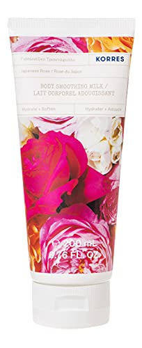 KORRES Japanese Rose Glättende Bodymilk mit Aloe Vera, vegan, dermatologisch getestet, 200 ml