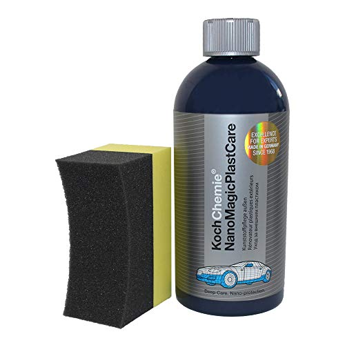 Koch Chemie Nano Magic Plast Care Gummipflege und Kunststoffpflege Set inkl. ATOM Applikationsschwamm