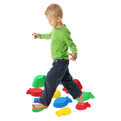 AORUEY Stepping Stones Balance Stepping Stones, River Stones-Spiel for die vestibuläre Entwicklung, einzigartiges Geburtstagsgeschenk for Jungen und Mädchen (Color : 11 PCS) (Color : 11 Pcs)