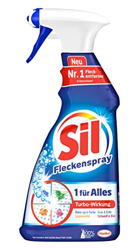 Sil 1 für Alles Fleckenspray, 500 ml, Fleckentferner mit Turbowirkung für alle Fleckenarten, Farben und Temperaturen
