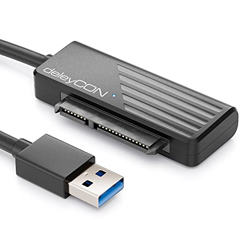 deleyCON USB 3.0 SATA Adapter Kabel USB A zu 2,5