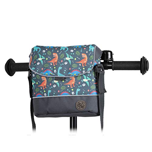BAMBINIWELT Lenkertasche Tasche kompatibel mit Puky mit Woom Laufrad Räder Roller Fahrrad Fahrradtasche für Kinder wasserabweisend mit Schultergurt (Modell 16)