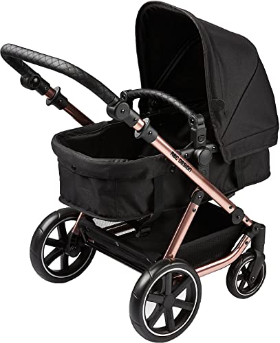 ABC Design Puppenwagen Migno - 2in1 Puppenwagen mit Babywanne & Sportsitz - verstellbarer Knickschieber - kompaktes Faltmaß - ab 3 Jahren - Farbe: rose gold