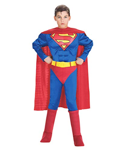 Horror-Shop Superman Kinderkostüm mit Muskel Brustpanzer L