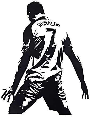ERQINGQT Wandaufkleber 3D Wandaufkleber Fußball Cristiano Ronaldo Wasserdichte Entfernbare Wandaufkleber Aufkleber Schlafzimmer Dekoration DIY Poster Aufkleber