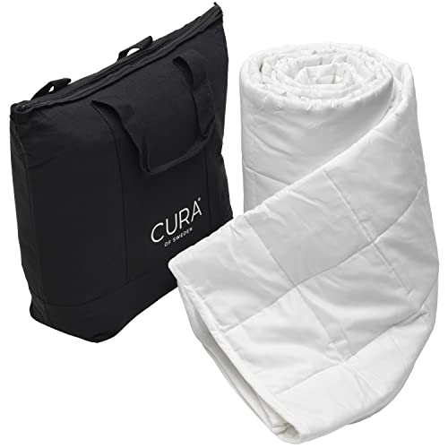 CURA Pearl Classic Gewichtsdecke 135x200 9kg - Anti Stress Therapiedecke - Schwere Decke für tiefen Schlaf und bessere Erholung - Schwere Bettdecke aus 100% Baumwolle - Heavy Weighted Blanket