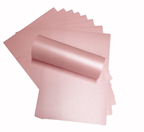 Syntego Petals Perlglanz-Schimmerpapier, doppelseitig, geeignet für Tintenstrahl- und Laserdrucker, 10 x A4, 120 g/m² (Rose , 10 Stück)