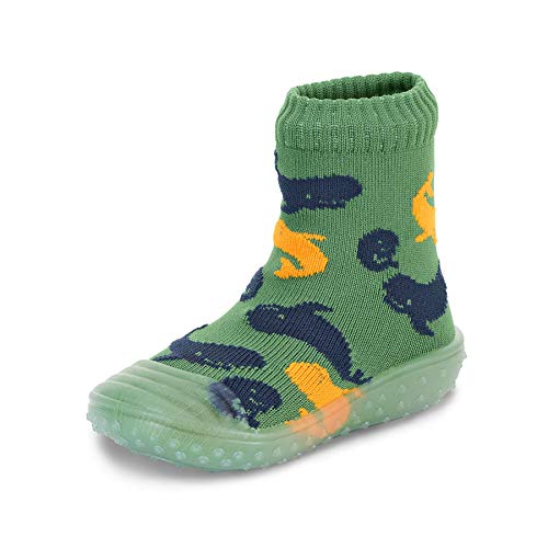 Sterntaler Baby - Jungen Adventure-socks Wale Hausschuh Socken, Grün, 21-22 EU