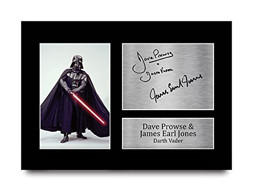 HWC Trading Star Wars Darth Vader A4 Ungerahmt Signiert Gedruckt Autogramme Bild Druck-Fotoanzeige Geschenk Für Dave Prowse & James Earl Jones Filmfans