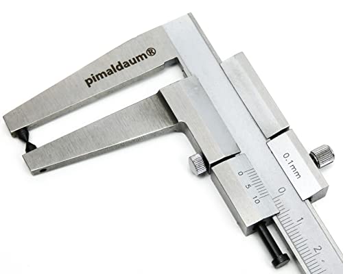 PIMALDAUM® Scheibenbremsen-Messschieber 0-60 mm gem. nach DIN 862, Edelstahl, Holzkasten