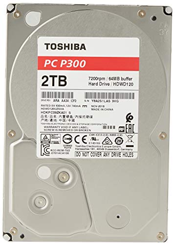 Toshiba P300 2 TB Interne Festplatte (8,9 cm (3,5 Zoll), SATA) schwarz