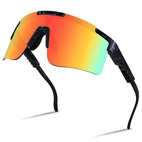 FEISEDY Sport Sonnenbrille Herren Fahrradbrille für Damen Sportbrille UV Schutz Radsportbrillen für Outdooraktivitäten B2837