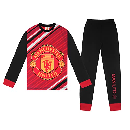 Manchester United FC - Jungen Schlafanzug mit Sublimationsdruck - Offizielles Merchandise - Geschenk für Fußballfans - 11-12 Jahre