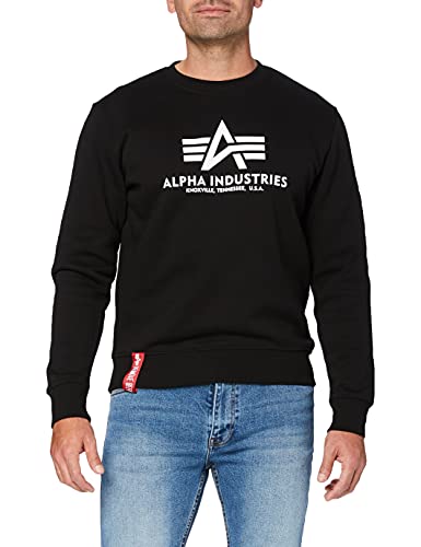 ALPHA INDUSTRIES Herren Basic Sweater Pullover, Schwarz (Black 03), Medium