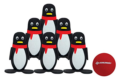 Schildkröt Pinguin Soft Bowling Set, Kegelset, Indoor- und Outdoor, bestehend aus 6 Pinguinen mit stabilem Stand und einer Soft-Bowling-Kugel, 970303