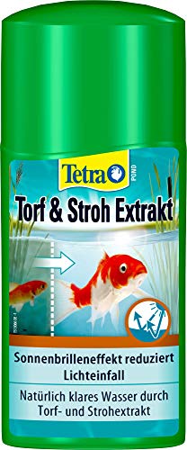 Tetra Pond Torf & Stroh Extrakt - Wasserpflege für natürlich klares Teichwasser, mit rein pflanzlichen Wirkstoffen, 250 ml Flasche