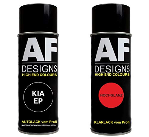 Autolack Spraydose Set für KIA EP Black Basislack Klarlack Sprühdose 400ml